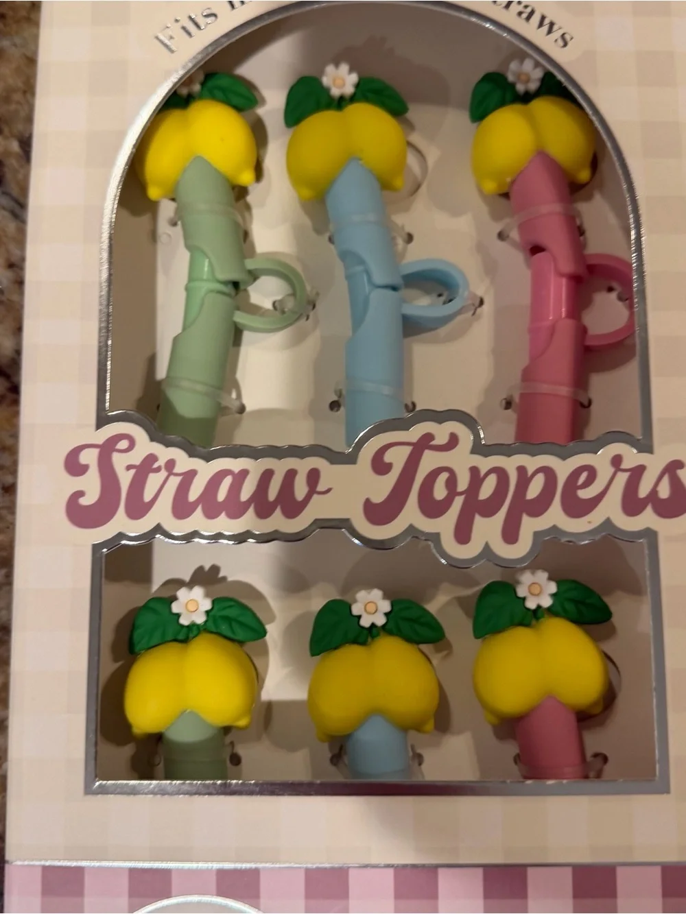 New Lemon Straw Topper Covers Novelty Regular Stanley Tumbler